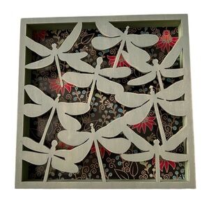 Dragonfly Cut Out Shadow Box Wall Picture Decor
